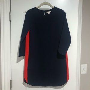 H&M Navy and Red Shift Dress